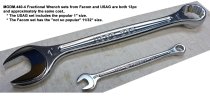 (MODM.440-4)-13pc Fractional Comb Wrench Set (1/4-1")(USAG)