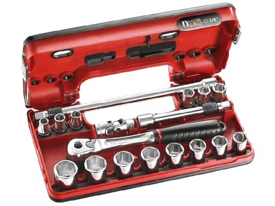 (JL.DBOX500) -3/8" Drive 6pt Metric DBOX Set (8-22mm)(w/JL.171)