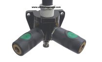 (ESI-078204WK)-Air System 3/4" Wall Bracket (2 Hi-Flow Safety Couplers + Drain) (sold out)