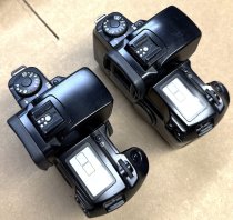 Canon EOS A2 & A2E Camera Bodies (with new body caps) (2 cameras as shown) (sold)