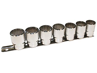 (S.41E)-1/2" Drive 12pt Shallow Metric Socket Set (17-24mm)