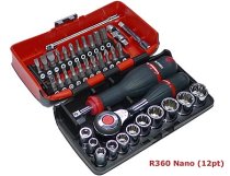 (R.360NANO-U112) -1/4″ Drive Compact 12pt Fractional Set w/R.360 Ratchet