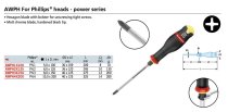 (AWPH1x100)-Protwist Phillips Screwdriver w/Hex Bolster-#1x100mm