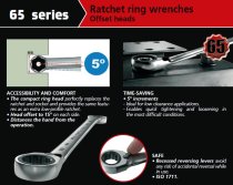(MODM.65J7)-7pc Ratcheting 12pt 15° Ring Wrench Set (6-19mm)