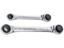 (64C.J2)-2pc Quatro Ratcheting Box Wrench Set (8 sizes, 8-19mm)