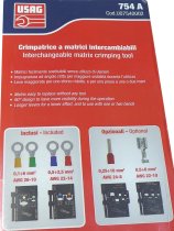 (819832)-Crimping Pliers w/2 Sets of Interchangeable Dies (USAG)