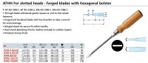 (ATHH.10x175)-Wood Handle Slotted Screwdriver w/Bolster-10x175mm