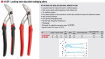 (181EF.25CPE) -Locking Twin Slip-Joint Slim Nose Pliers-10"