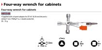 (985548)-4-Way Wrench for Utility Cabinets (gas/water/elect)