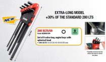 (83S.JP9AL)-9pc Extra Long Metric Hex Key Set (w/ball tip) (USAG)