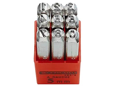 (293A.8) -Punch Set-Numerals (size=8mm) - 9pc set