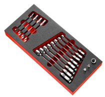 (MODM.467BFJ12)-12pc Hinged Ratcheting Combination Wrench Set (8-19mm)(Facom)