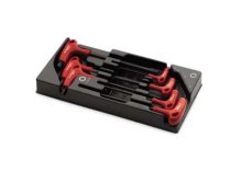 (MOD.84TZS-partial)-5pc Metric T-handle Hex Key Set w/Tray
