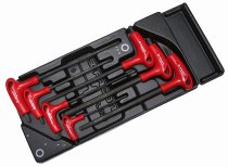 (MOD.84TZS-partial)-5pc Metric T-handle Hex Key Set w/Tray