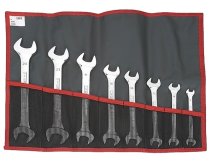 (44.JE8T)-8pc Metric Open End Wrench Roll Set (8-24mm)(Facom)