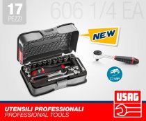 (R.161-3P6) -1/4" Drive Metric Set w/R.161B (4-14mm)(USAG)