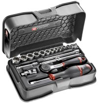 (R.161-3P6) -1/4" Drive Metric Set with R.161B ratchet (4-14mm) (USAG/Facom) (2 available at this price)