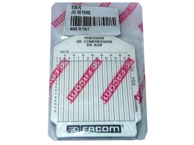 (912A.FC)-Test Card Set for 912B Compression Tester (petrol)