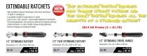 (SXL.161)-1/2" Drive Telescoping Pear Head Ratchet (10.4-15.6")
