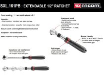 (SXL.161)-1/2" Drive Telescoping Pear Head Ratchet (10.4-15.6")