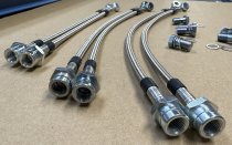 Fischer SS Brake Lines - 16 1/2" Pair w/banjo fittings (1 set available)