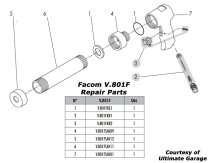 (V.801F) - Caulking Gun (Pneumatic)