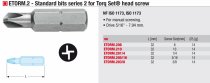 (ETORM.205/16) -Torq Set Bit 5/16" (2 Series-5/16" Hex shank)
