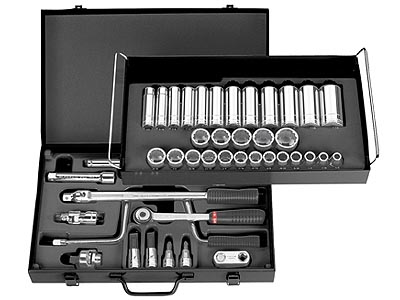 (S.450UP) -1/2" Drive 12pt Fractional Master Set (3/8"-1 1/4")