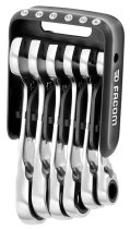 (467BS.JP6)-6pc Compact Ratcheting Comb Wrench Set (8-14mm)