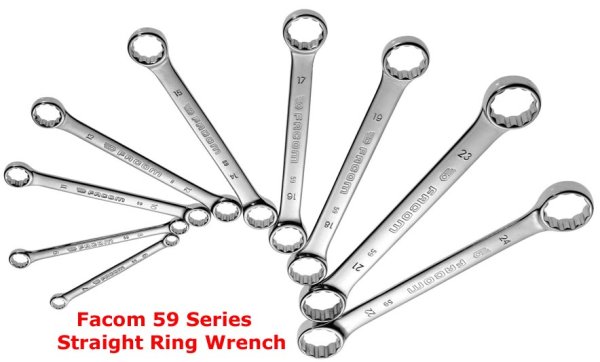 (59.JE12)-12pc Metric Straight Box Wrench Set (6-32mm) (Facom) (limited supply at this price)