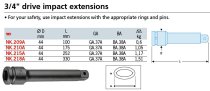(NK.218A)-3/4" Drive Impact Extension-13"
