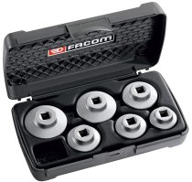 (D.163-J6)-6pc Low Profile Oil Filter Cap Socket Set (24-38mm)