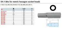 (EH.105)-1/4" Metric Hex Bit-5mm (L=25mm)(Facom)