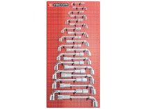 (75.P22M)-Angled Socket Wrench Wall Panel Set-22pc (6x6pt) (8-32mm) (Freight!)