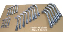 (75.P22M)-Angled Socket Wrench Wall Panel Set-22pc (6x6pt) (8-32mm) (Freight!)
