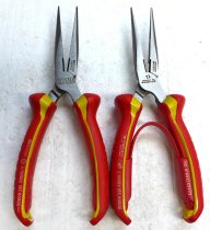 (185A.20VE)-Insulated Half Round Pliers w/Straight Tips-200mm (USAG)