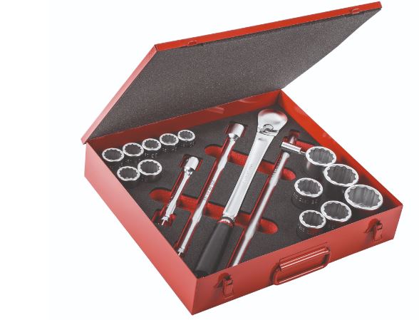(KL.505)-3/4" Drive 12pt Metric Tool Set (22-50mm) (USAG) (Freight)