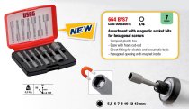 (664 B/S7) -1/4" Magnetic Socket Bit Set for Impact Drivers-7pc