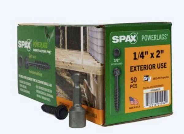 1/4" x 2" Lag Screw-Hex Head HCR (50pc) (Close out-5 available)