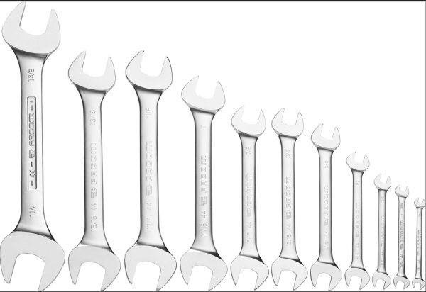 (44.JU11A)-11pc Fractional Open End Wrench Set (1/4 - 1 1/2") (Facom) (1 available at this price)