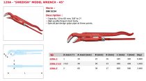 (120A.1P)-Swedish style Pipe Wrench-45° (1")