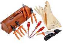 (2180B.VSE)-9pc Insulated Electricians Tool Set w/Leather Bag
