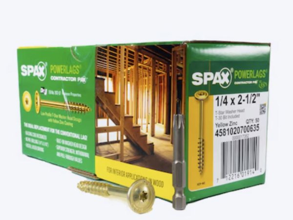 Washer Head Lags-Yellow Zinc