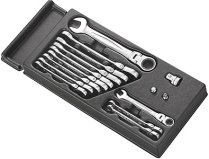 (MOD.467FJ12)-12pc Hinged Ratcheting Combination Wrench Set (8-19mm)