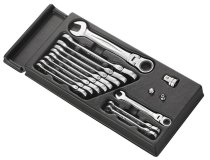 (MOD.467FJ12)-12pc Hinged Ratcheting Combination Wrench Set (8-19mm)