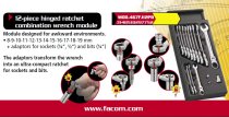 (MOD.467FJ12)-12pc Hinged Ratcheting Combination Wrench Set (8-19mm)