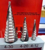 (229A.STKIT) -Stepped Drill Bit Set-3pc (USAG)
