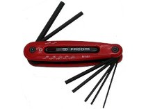 (86H.JU7)-7pc Folding Fractional Hex Key Set (1/16-1/4″)