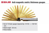 (804.AM) -Anti-magnetic Metric Feeler Gauge Set (19 blades)