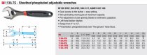 (113A.12TG)-Adjustable Wrench-12" (Comfort Grip/Phosphate)